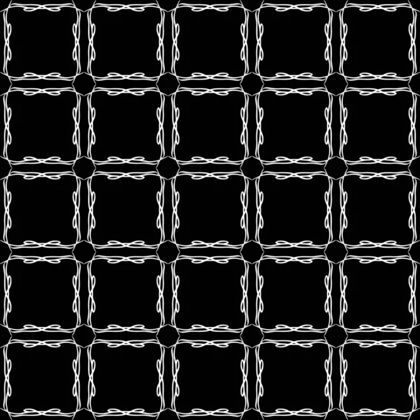Αφηρημένο Γεωμετρικό Λευκό Μοτίβο Μαύρο Φόντο — Διανυσματικό Αρχείο