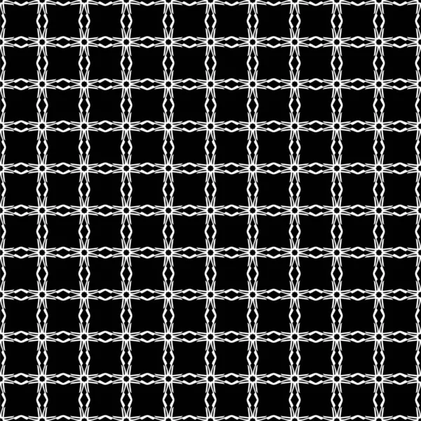 Siyah arka plan üzerinde soyut geometrik dikişsiz beyaz desen.