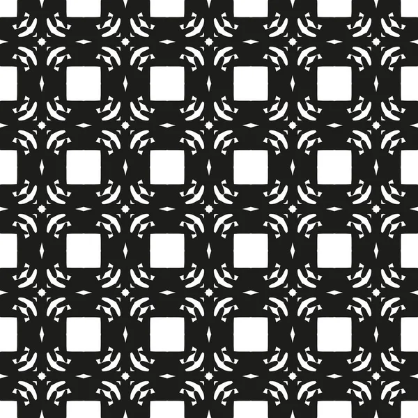 Siyah arka plan üzerinde soyut geometrik dikişsiz beyaz desen.