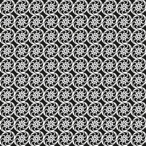 Siyah arka plan üzerinde soyut geometrik dikişsiz beyaz desen.