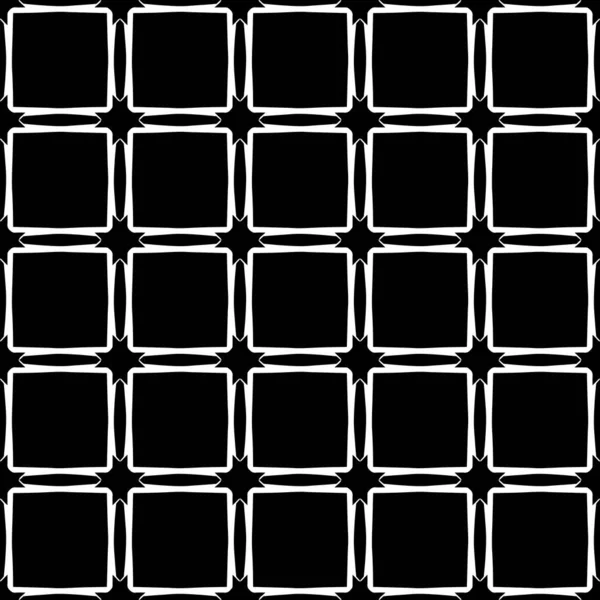 Siyah arka plan üzerinde soyut geometrik dikişsiz beyaz desen.