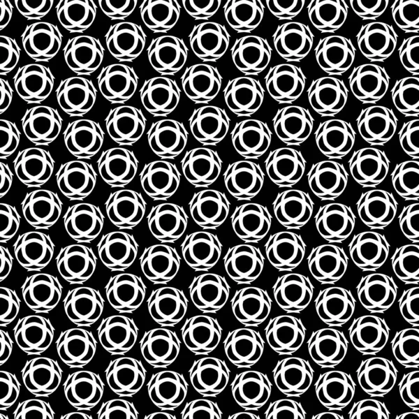 Siyah arka plan üzerinde soyut geometrik dikişsiz beyaz desen.