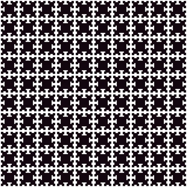 Siyah arka plan üzerinde soyut geometrik dikişsiz beyaz desen.