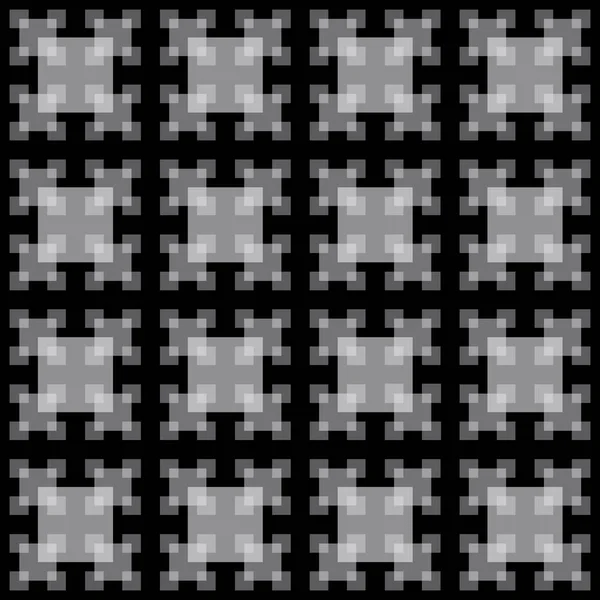 Siyah arka plan üzerinde soyut geometrik dikişsiz beyaz desen.