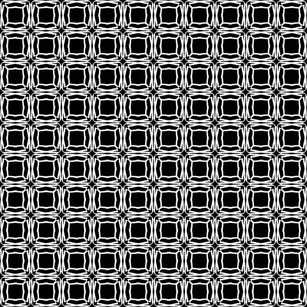 Abstract Geometric Seamless White Pattern Black Background — Stock Vector