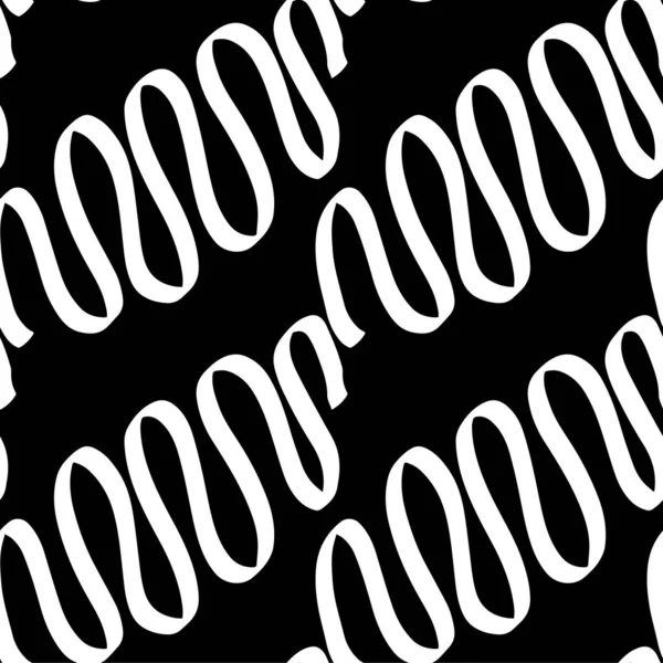 Siyah arka plan üzerinde soyut geometrik dikişsiz beyaz desen.