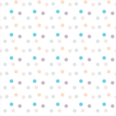 Kusursuz desen. Beyaz arka plan üzerinde çok renkli daireler.