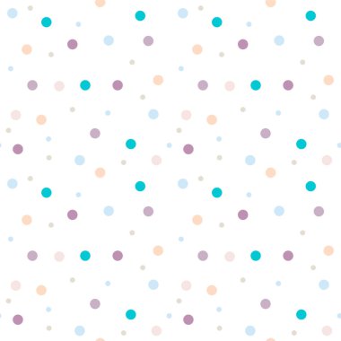 Kusursuz desen. Beyaz arka plan üzerinde çok renkli daireler.