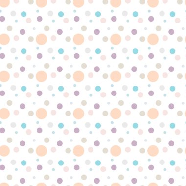 Kusursuz desen. Beyaz arka plan üzerinde çok renkli daireler.