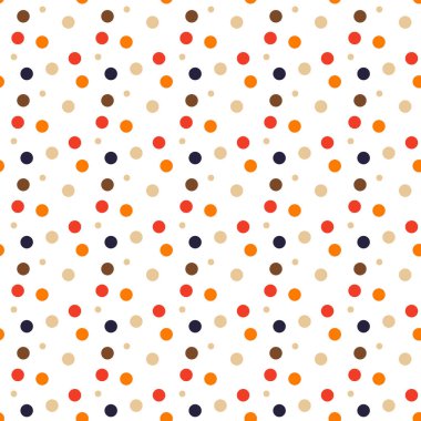 Kusursuz desen. Beyaz arka plan üzerinde çok renkli daireler.