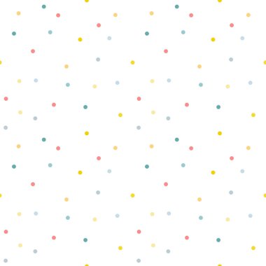 Kusursuz desen. Beyaz arka plan üzerinde çok renkli daireler.