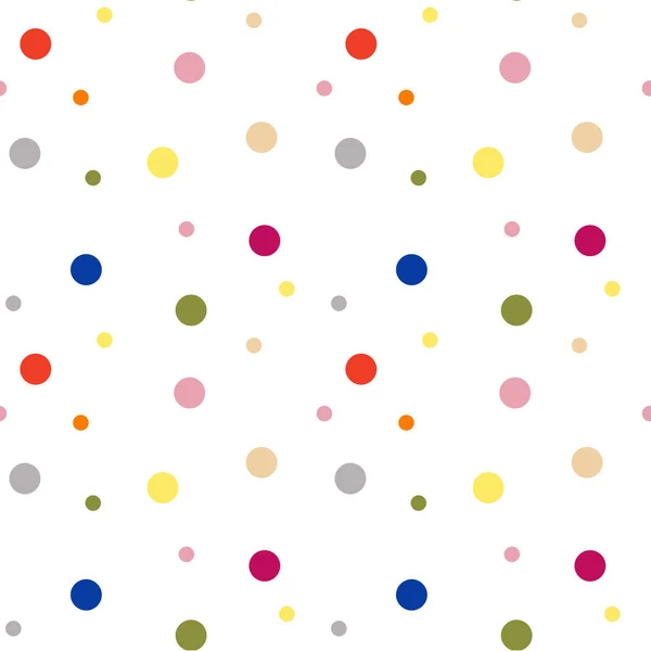 Бесшовный Шаблон Многоцветные Круги Белом Фоне — стоковый вектор