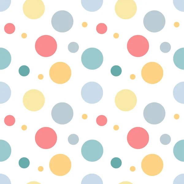 Seamless Pattern Multi Colored Circles White Background — Stock Vector