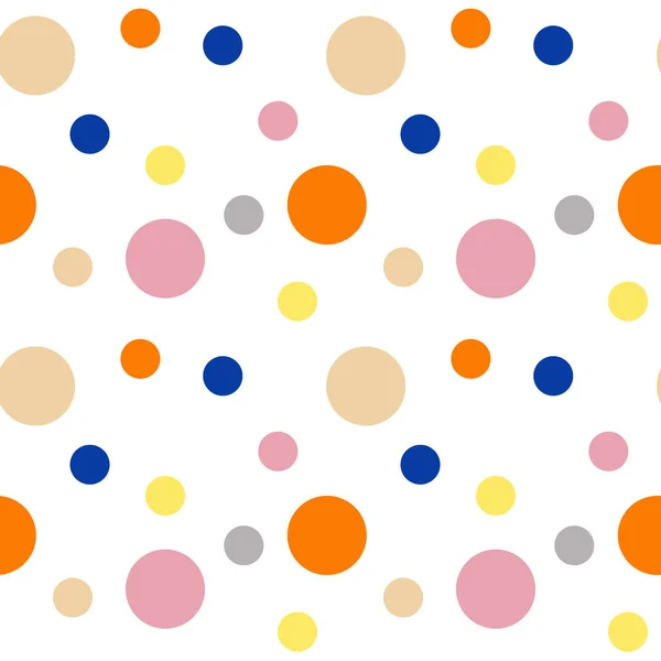 Bezproblémový Vzor Vícebarevné Kruhy Bílém Pozadí Vektorová Grafika