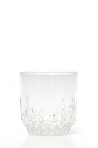 Verre Vide Pour Whisky Isolé Sur Fond Blanc Verre Vide — Photo