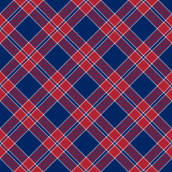 Patriotic Tartan Vector Seamless Patterns — Stock Vector