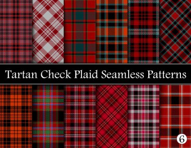 Set Tartan Ekose İskoç Dikişsiz Desen