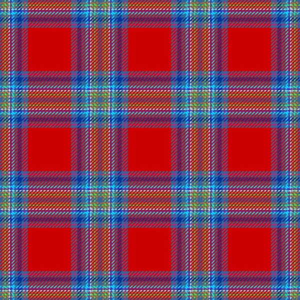 Tartan Rouge Bleu Carreaux Motif Écossais Sans Couture Texture Tartan — Image vectorielle