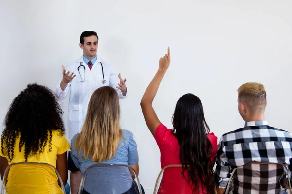 Medical Students Listening Doctor Classroom University — Stock Photo, Image