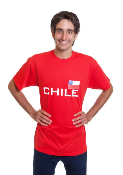 Feliz fanático del fútbol de Chile — Foto de Stock