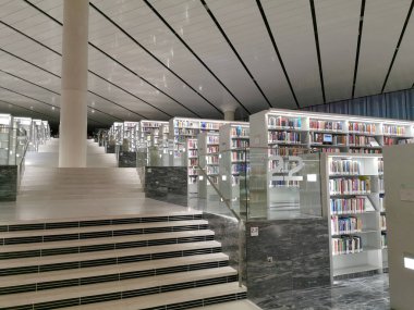  Katar Ulusal Kütüphanesi Katar 'ın başkenti Doha, Katar' da..
