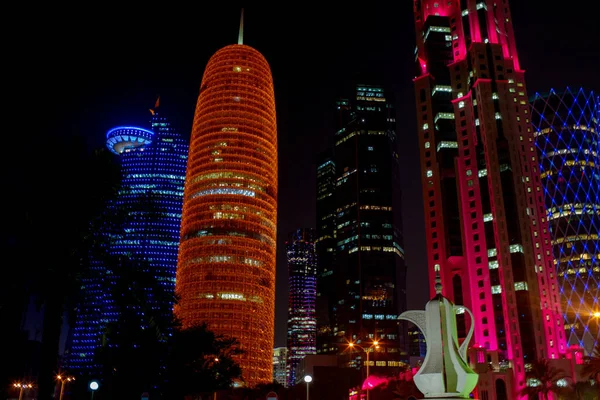 Háttér Kép Qatar Főváros Főváros Város — Stock Fotó