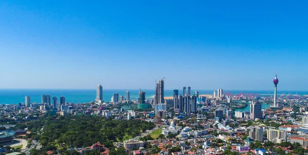 Vista Del Horizonte Ciudad Colombo Con Edificios Arquitectura Moderna Incluyendo — Foto de Stock