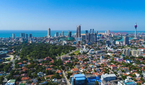 Vista Del Horizonte Ciudad Colombo Con Edificios Arquitectura Moderna Incluyendo — Foto de Stock