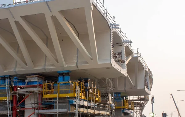 Imagen Fondo Construcción Del Puente Carretera —  Fotos de Stock