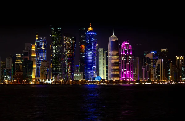 Immagine Sfondo Della Capitale Del Qatar Punto Riferimento Distretto Commerciale — Foto Stock