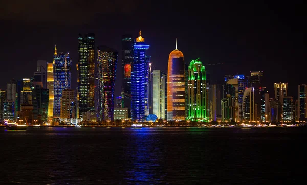 Immagine Sfondo Della Capitale Del Qatar Punto Riferimento Distretto Commerciale — Foto Stock