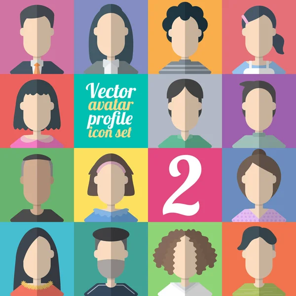 Vector avatar profile icon set - set of flat abstract and people icons. Man and woman for your business work. With a variety of characters unique style. You can choose and can be used easily. flat design modern vector illustration concept.