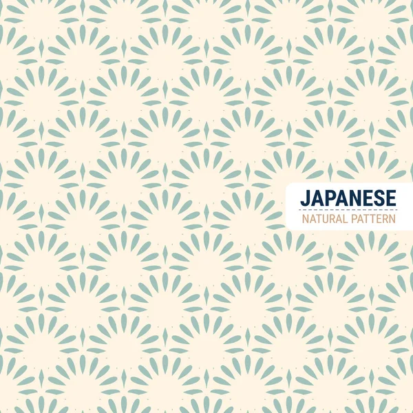 Patrón Natural Japonés Tradicional Esta Una Simple Ilustración Vectorial Con — Vector de stock