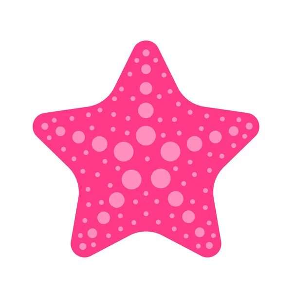 Χρωματική Απεικόνιση Ενός Ροζ Αστερία Που Απομονώνεται Λευκό Φόντο Υποθαλάσσια — Διανυσματικό Αρχείο