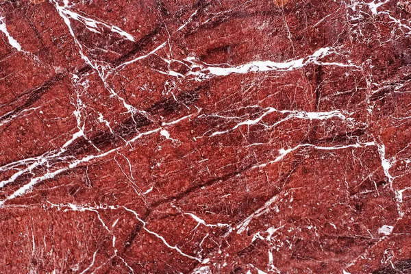 Red Stone Texture Marble White Streaks — Stock Photo, Image