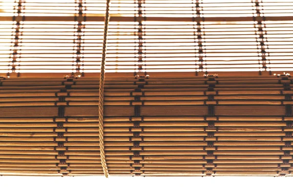 Bamboo Roller Blinds Brown Color — Stock Photo, Image
