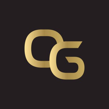 İlk Basit Harf OG Logo Tasarım Vektör Şablonu. Özet Minimum OG Harf Logosu Tasarımı