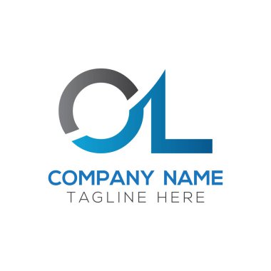İlk Basit Harf OL Logo Tasarım Vektör Şablonu. Soyut Asgari OL Harf Logosu Tasarımı