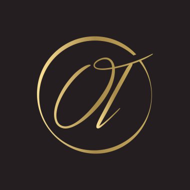 İlk Basit Harf OL Logo Tasarım Vektör Şablonu. Soyut Asgari OL Harf Logosu Tasarımı