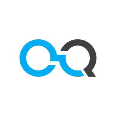 İlk Harf OQ Logo Tasarım Vektör Şablonu. Soyut Harf Minimum Tipografi Logosu Tasarımı
