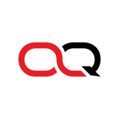 İlk Harf OQ Logo Tasarım Vektör Şablonu. Soyut Harf Minimum Tipografi Logosu Tasarımı
