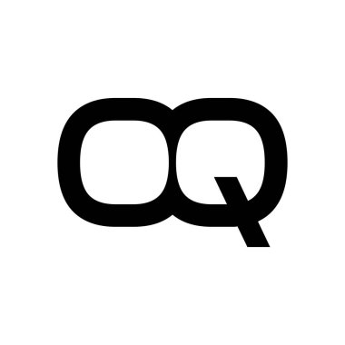 İlk Harf OQ Logo Tasarım Vektör Şablonu. Soyut Harf Minimum Tipografi Logosu Tasarımı