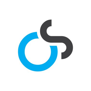 İlk Harf İşlem Logosu Tasarım Vektör Şablonu. Soyut Harf Minimum Tipografi Logosu Tasarımı