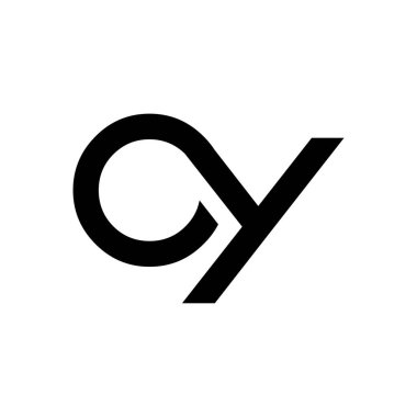 İlk Harf OY Logo Tasarım Vektör Şablonu. Soyut Harf Minimum Tipografi Logosu Tasarımı