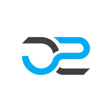 İlk Harf OZ Logo Tasarım Vektör Şablonu. Soyut Harf Minimum Tipografi Logosu Tasarımı