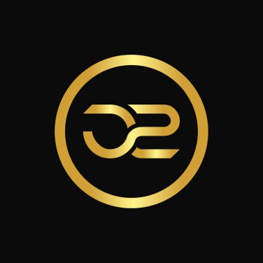 İlk Harf OZ Logo Tasarım Vektör Şablonu. Soyut Harf Minimum Tipografi Logosu Tasarımı