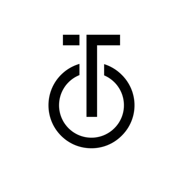 Initial Letter Logo Design Vector Mall Abstrakt Brev Minimal Typografi — Stock vektor