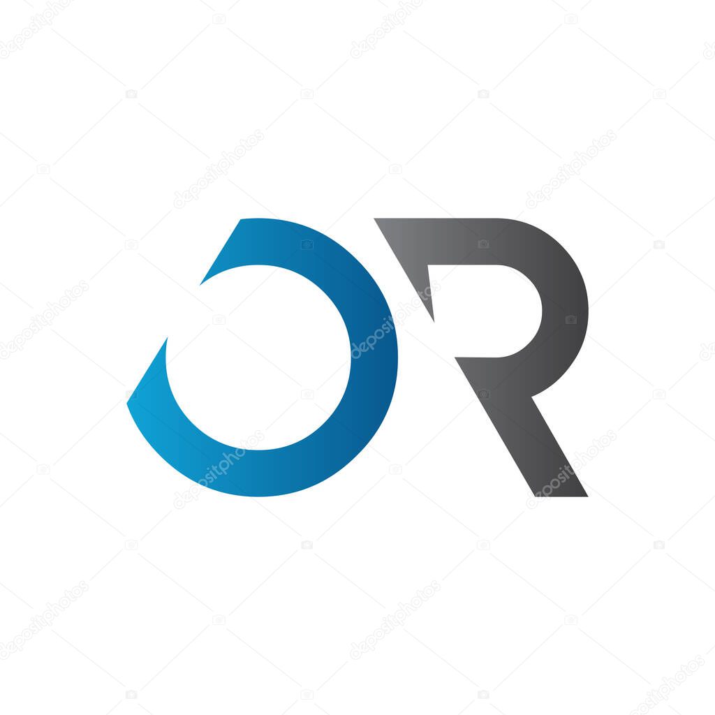 Initial Letter OR Logo Design Vector Template. Abstract Letter Minimal Typography Logo Design