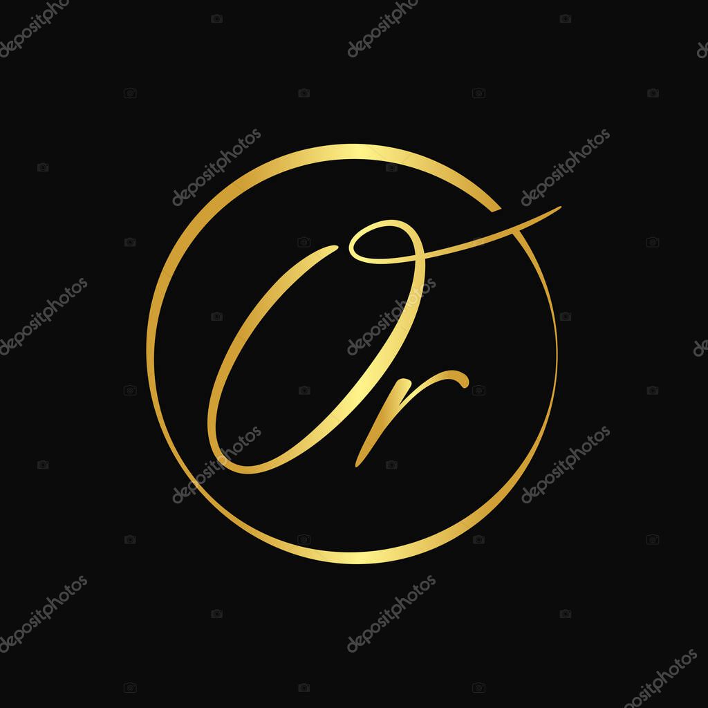 Initial Letter OR Logo Design Vector Template. Abstract Letter Minimal Typography Logo Design