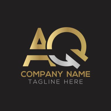 İlk El Kaide Mektup Logosu Tasarımı Modern İş Tipografi Vektör Şablonu. Yaratıcı Bağlı Harf AQ Logo Tasarımı